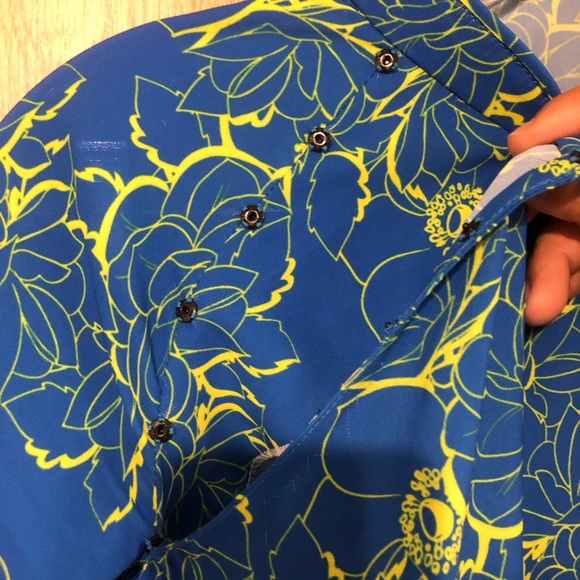 Vintage Asian Blue Floral Maxi Dress - Picture 5 of 7